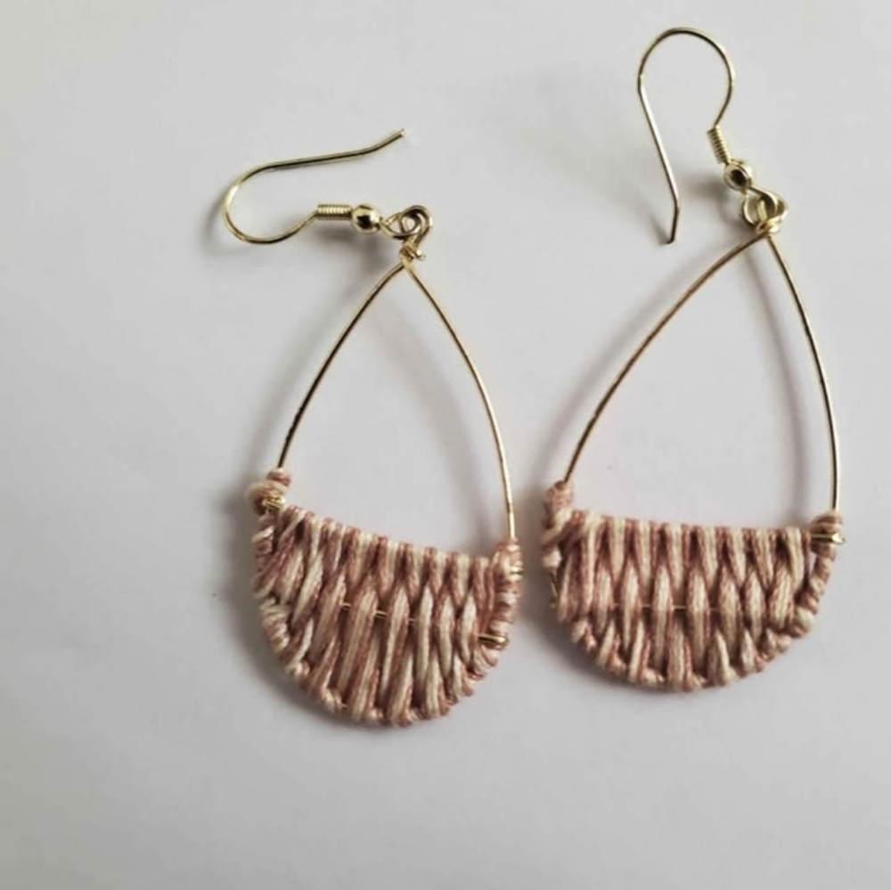 Elegant Handmade Kenyan Woven Earrings